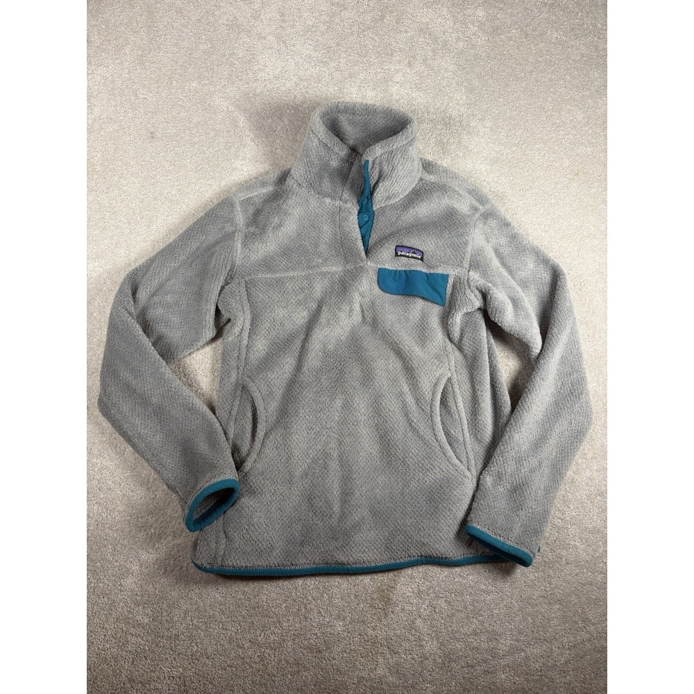 Patagonia Women's Re-Tool Snap-T‎ Pullover Gray and Teal Size Medium